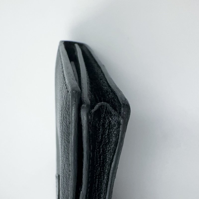 HERMES 89Noir黑色山羊皮Bearn金釦H長夾-9