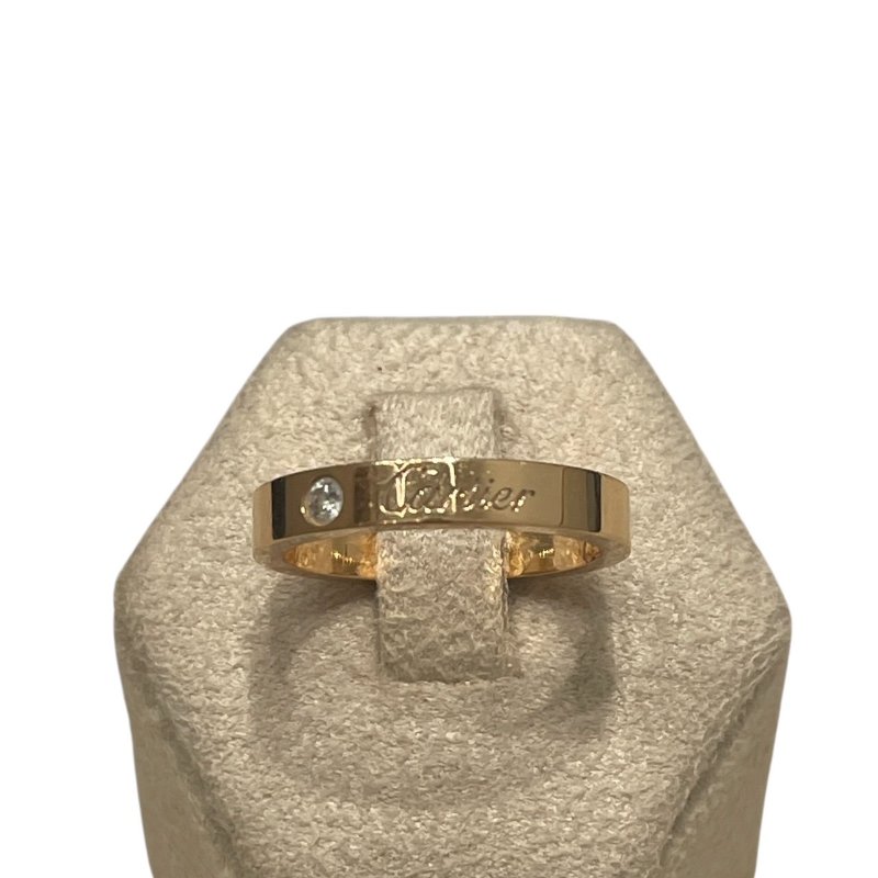 CARTIER 卡地亞 單鑽戒指 K18YG #48-0