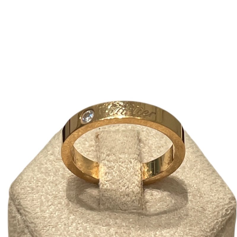 CARTIER 卡地亞 單鑽戒指 K18YG #48-1