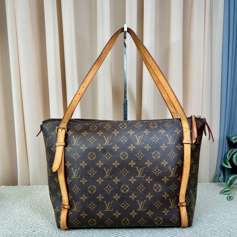 LV路易威登老花手提單肩包 經典老花 金色五金 拉鏈開合 容量大實用性強 日常通勤百搭-0