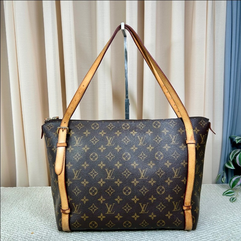 LV路易威登老花手提單肩包 經典老花 金色五金 拉鏈開合 容量大實用性強 日常通勤百搭-6