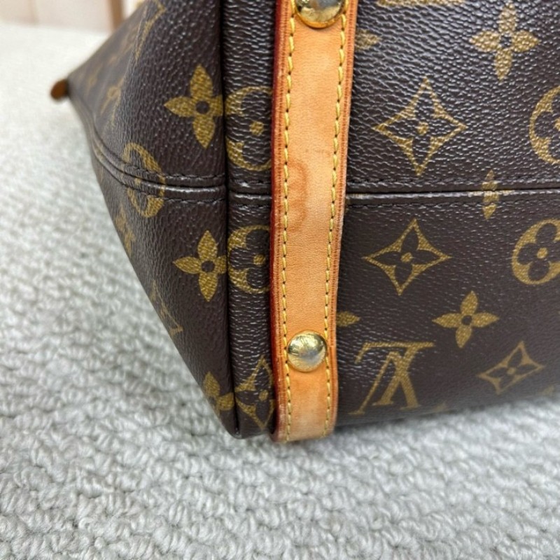 LV路易威登老花手提單肩包 經典老花 金色五金 拉鏈開合 容量大實用性強 日常通勤百搭-9