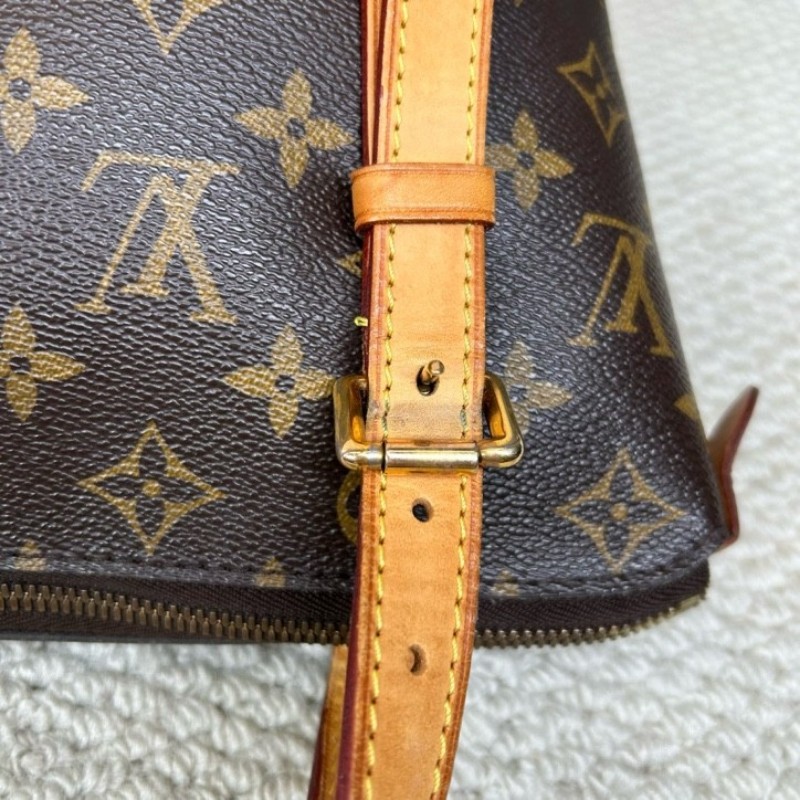 LV路易威登老花手提單肩包 經典老花 金色五金 拉鏈開合 容量大實用性強 日常通勤百搭-17