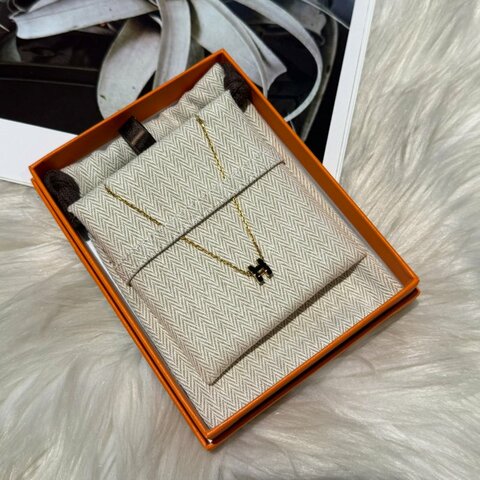 全新 愛馬仕 mini pop H 小H項鍊 黑金