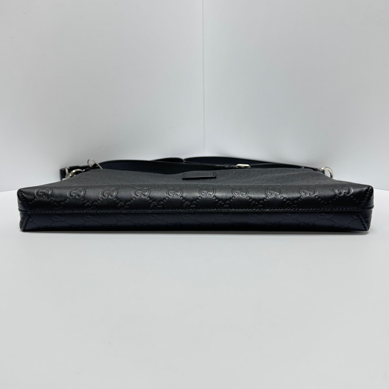 【超!級!新】 GUCCI 古馳黑老花 牛皮壓紋 斜背包 (專櫃98,000)-8