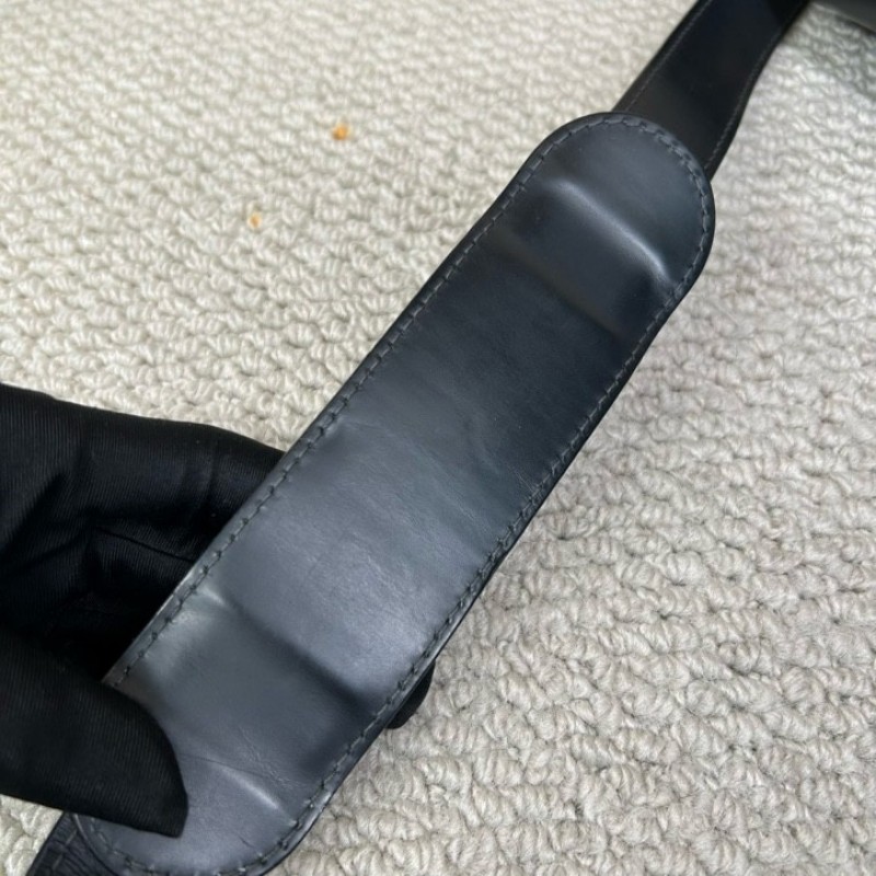 LV路易威登藍色棋盤格郵差包 藍色棋盤格拼黑色皮 銀色五金 可單肩可斜挎 容量實用 商務休閒都合適-16