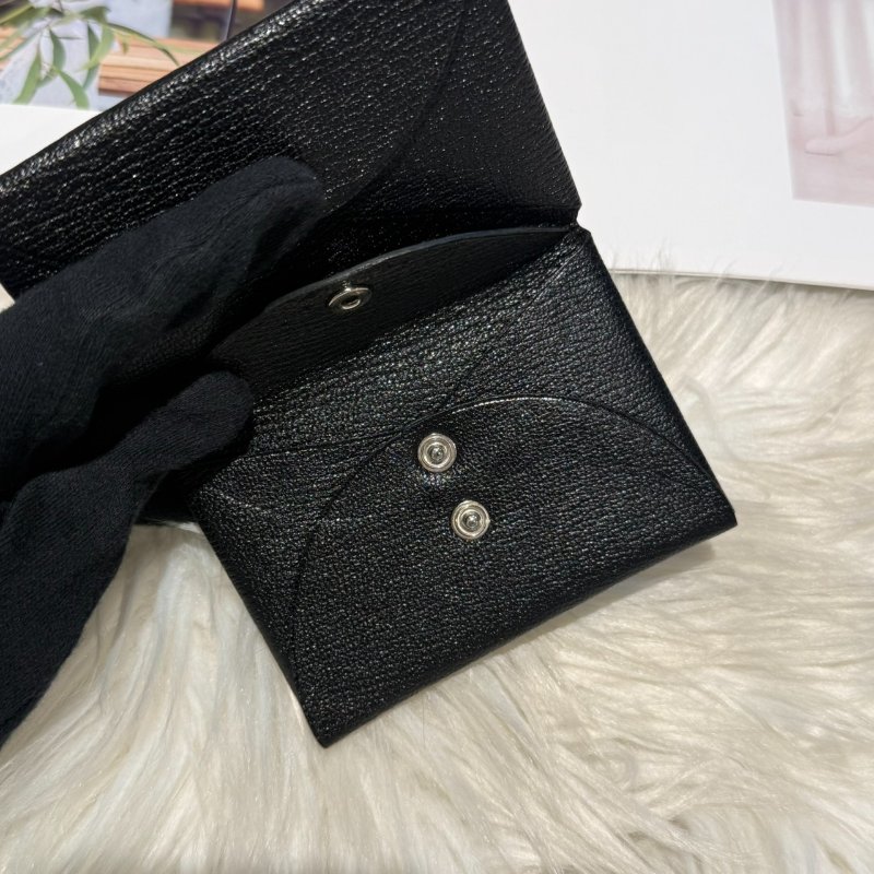 愛馬仕 黑色Calvi卡包-2