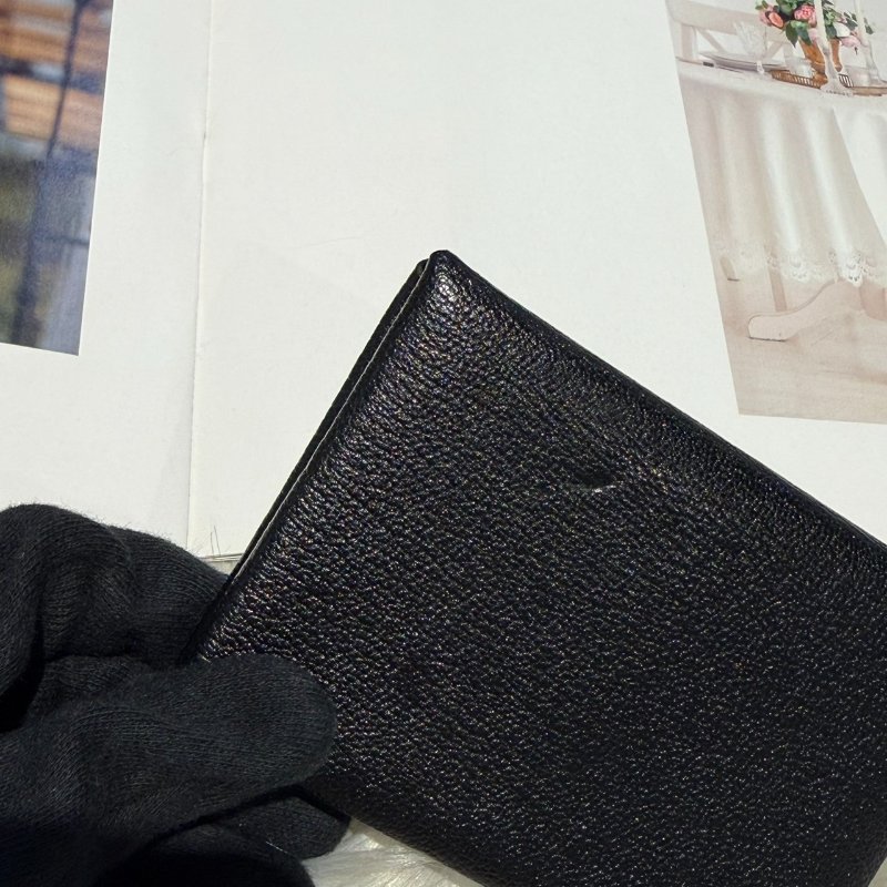 愛馬仕 黑色Calvi卡包-3