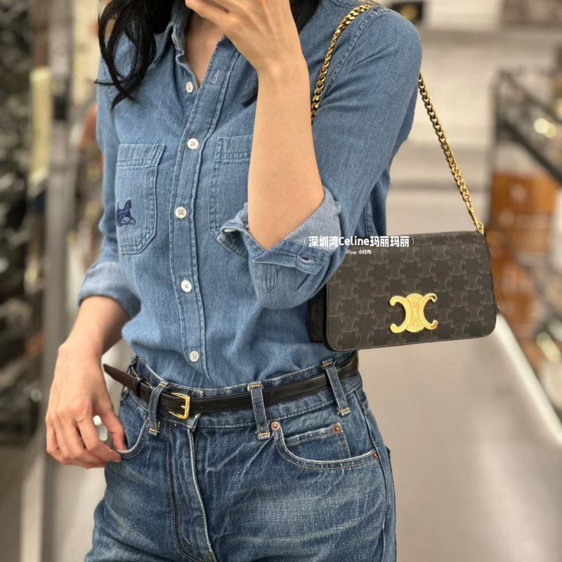 🏷️Celine 瑟琳.Triomphe 三合一 woc/客人寄賣-24