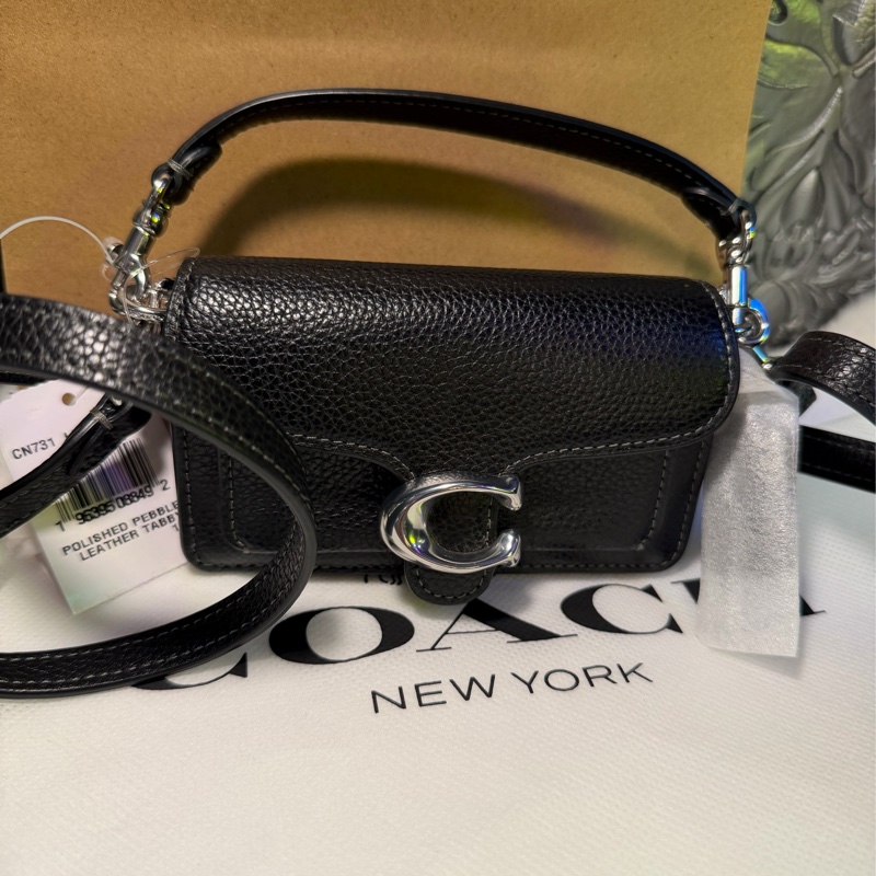 蔻馳黑色包 迷你包 全新 斜挎包 執背包 手提包Coach black tabby 12 bag-1