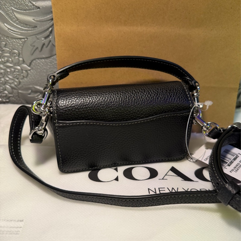 蔻馳黑色包 迷你包 全新 斜挎包 執背包 手提包Coach black tabby 12 bag-3