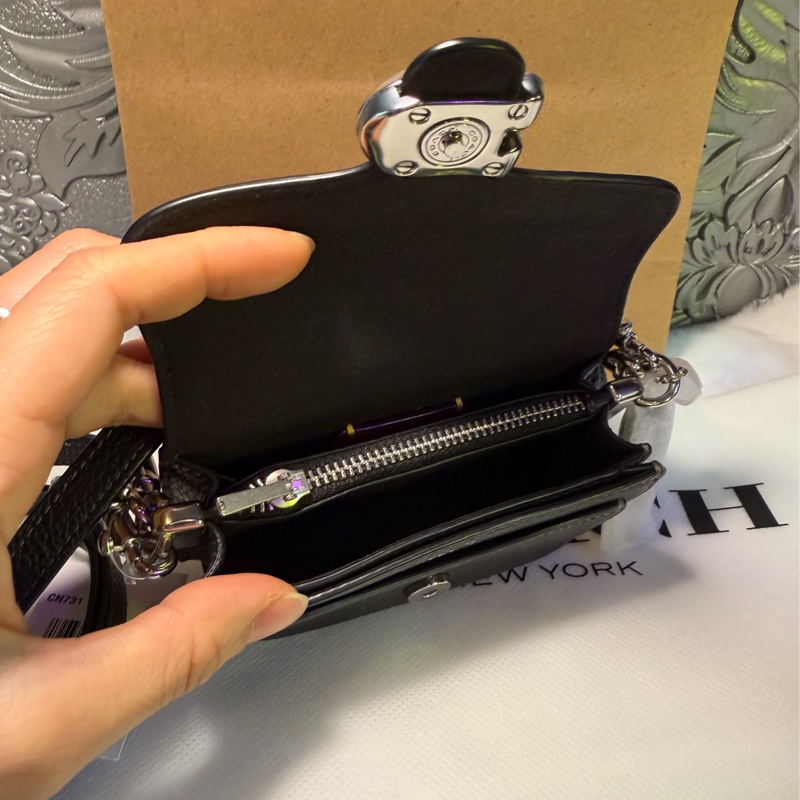 蔻馳黑色包 迷你包 全新 斜挎包 執背包 手提包Coach black tabby 12 bag-7