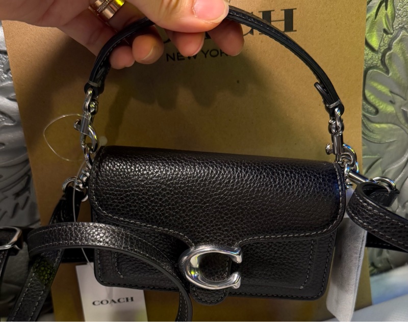 蔻馳黑色包 迷你包 全新 斜挎包 執背包 手提包Coach black tabby 12 bag-10