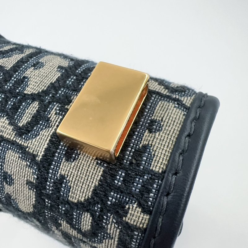 DIOR 藍色緹花30蒙田斜背包-14