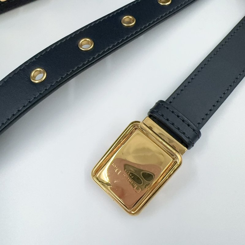 DIOR 藍色緹花30蒙田斜背包-18