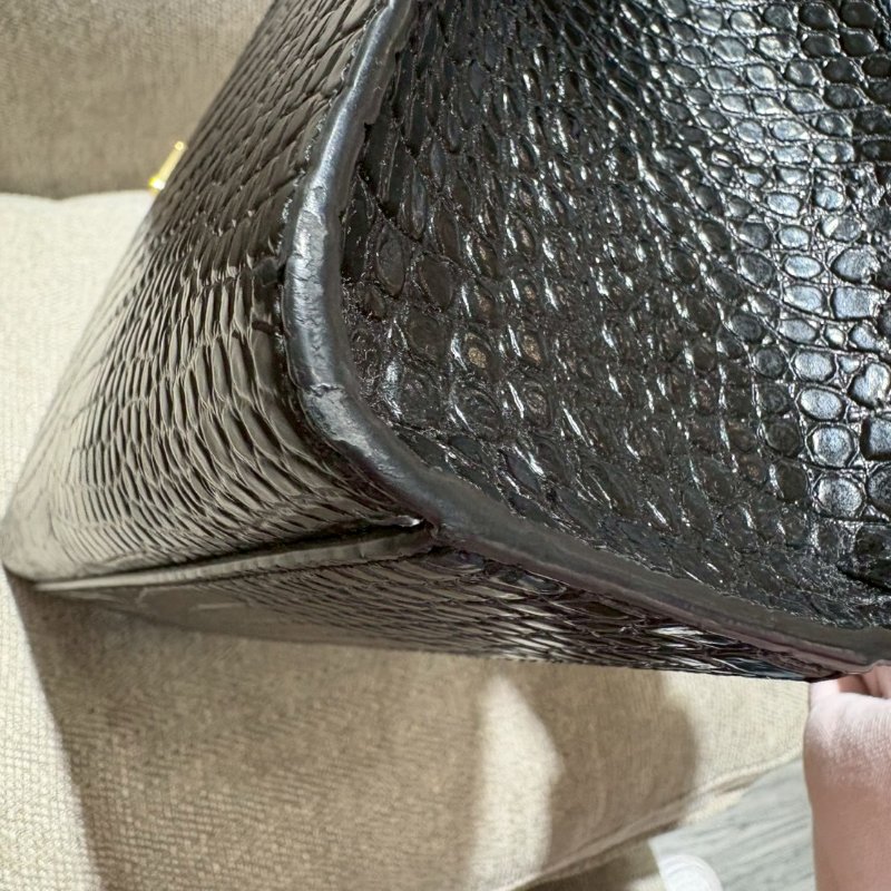 SAINT LAURENT曼哈頓鱷魚壓紋中號-11