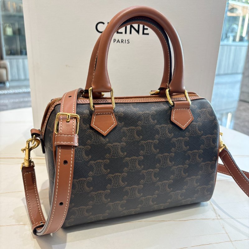 *SHIHNA名牌精品* CELINE 標誌印花小號波士頓包-0
