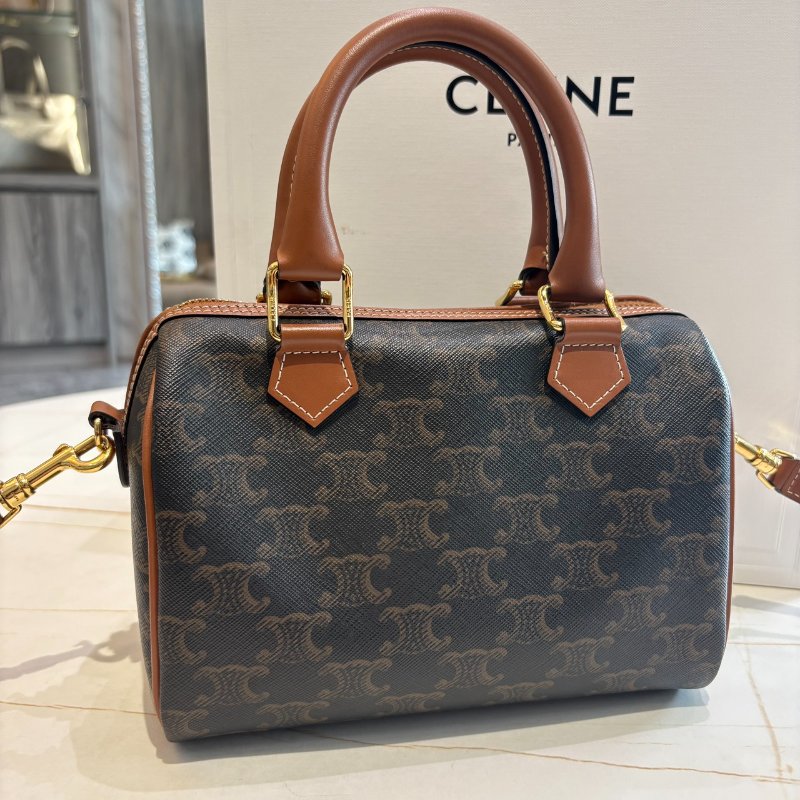 *SHIHNA名牌精品* CELINE 標誌印花小號波士頓包-3