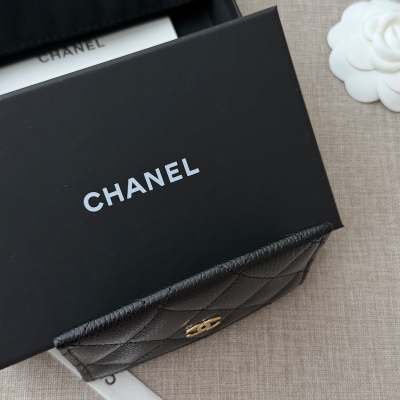 Chanel 人氣經典款卡夾「現貨」 新款芯片款!!閒置新品🔥吊牌都在 送禮自用都超適合 附件:紙盒 塵套 緞帶 山茶花 吊牌-8