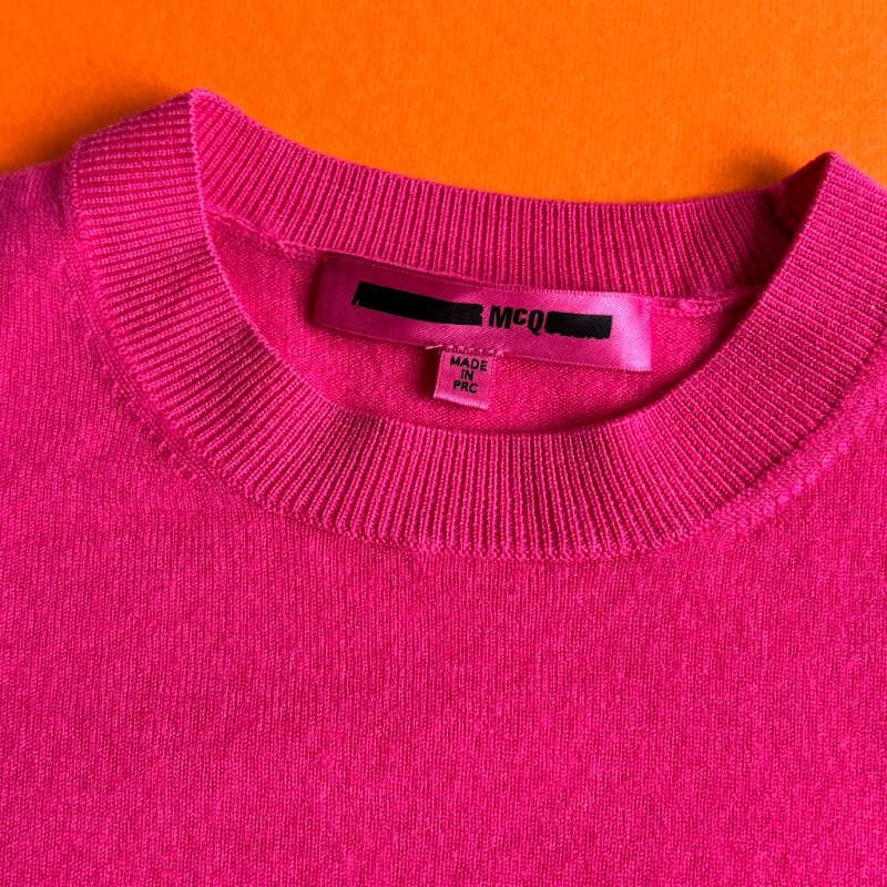 ::Alexander McQueen:: 燕子刺繡桃紅色桃醫 Pink Embroidered Logo Women Sweatshirt MCQ-3