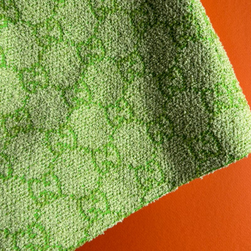 42號 ::GUCCI:: 萊姆綠滿版雙G緹花短褲-8