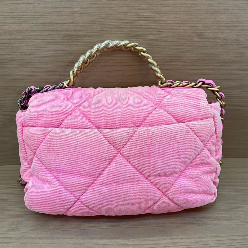 CHANEL香奈儿 19bag 小号芭比粉 牛仔丹宁-1
