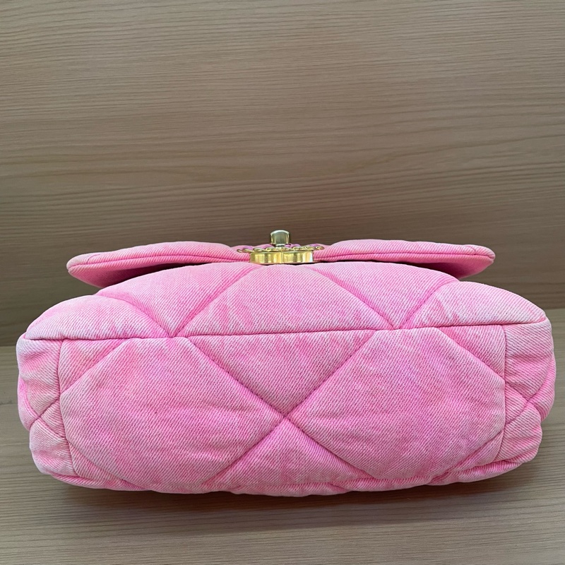 CHANEL香奈儿 19bag 小号芭比粉 牛仔丹宁-4