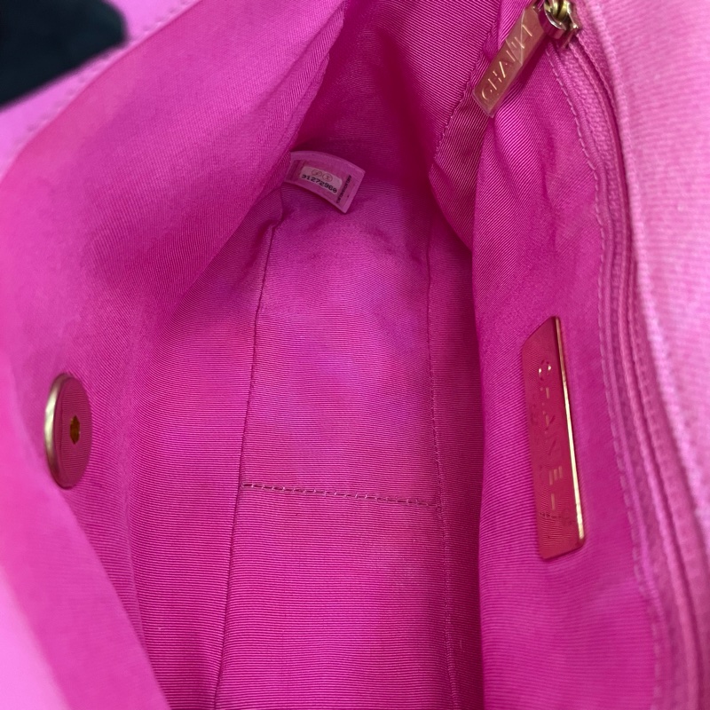 CHANEL香奈儿 19bag 小号芭比粉 牛仔丹宁-10