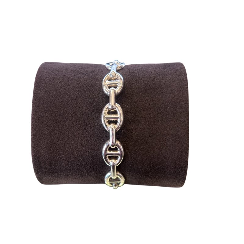 HERMES 純銀豬鼻C字手環-0