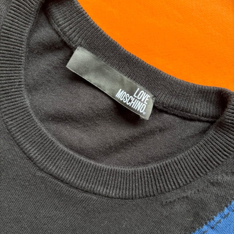 ::Love Moschino:: 黑色愛心女孩圖樣長版洋裝-3