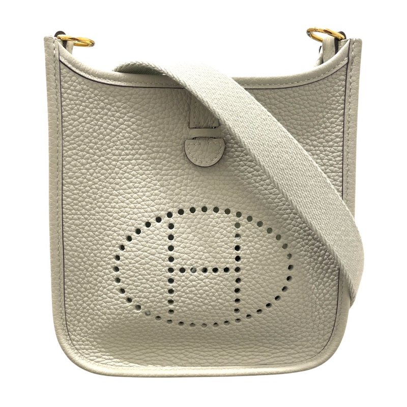 HERMES 愛馬仕 MINI EVELYNE 肩背包 TOGO 綠色系-0