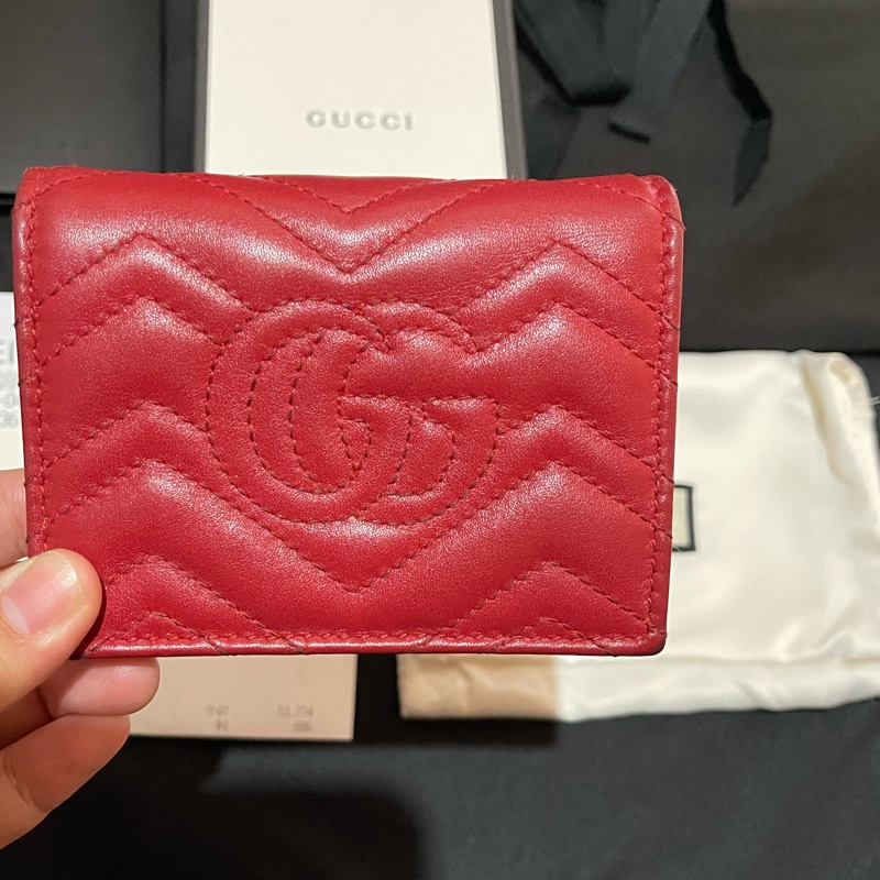 GUCCI MARMONT 紅色短夾(付台灣購證)-2