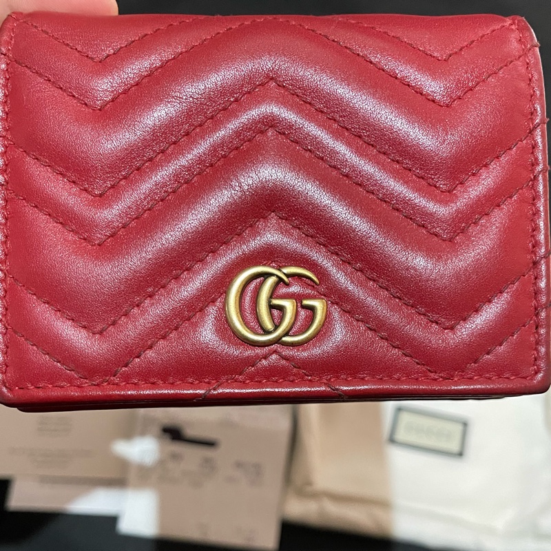 GUCCI MARMONT 紅色短夾(付台灣購證)-5
