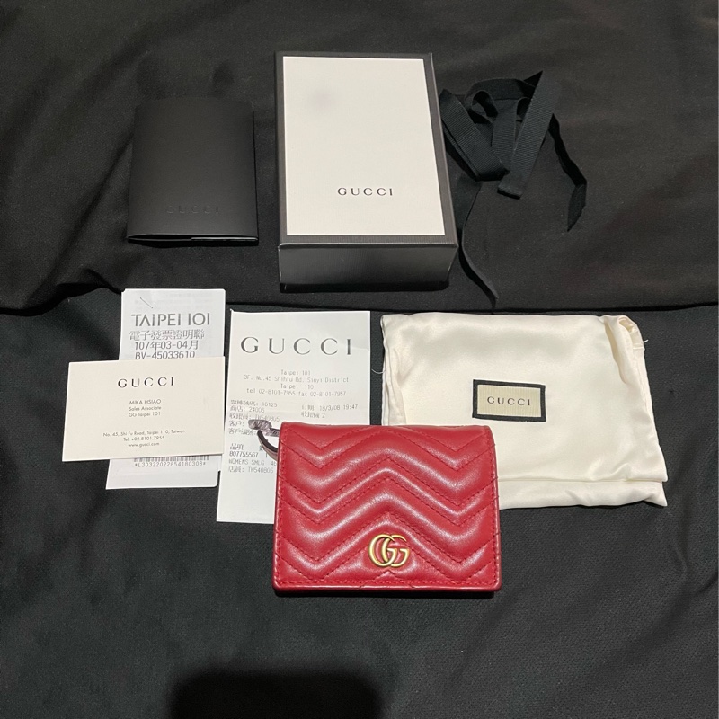 GUCCI MARMONT 紅色短夾(付台灣購證)-6