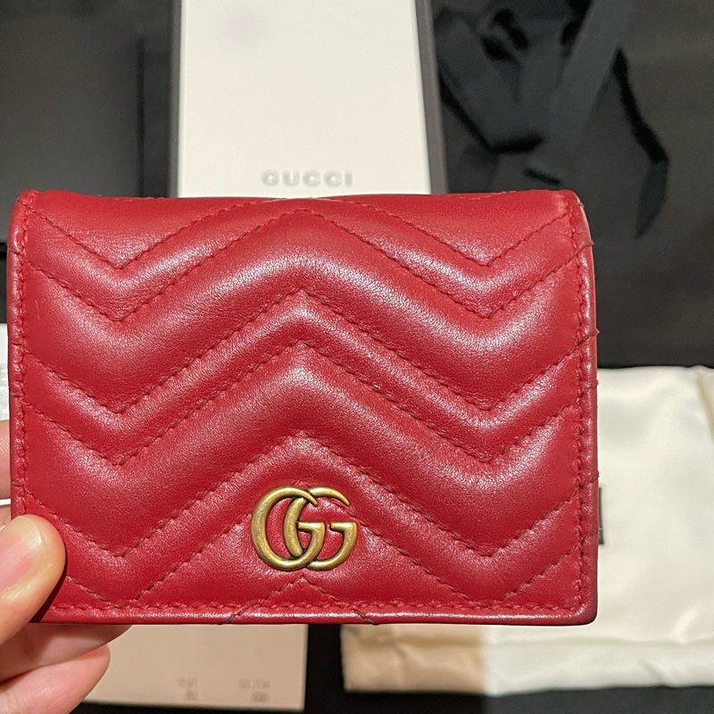 GUCCI MARMONT 紅色短夾(付台灣購證)-7