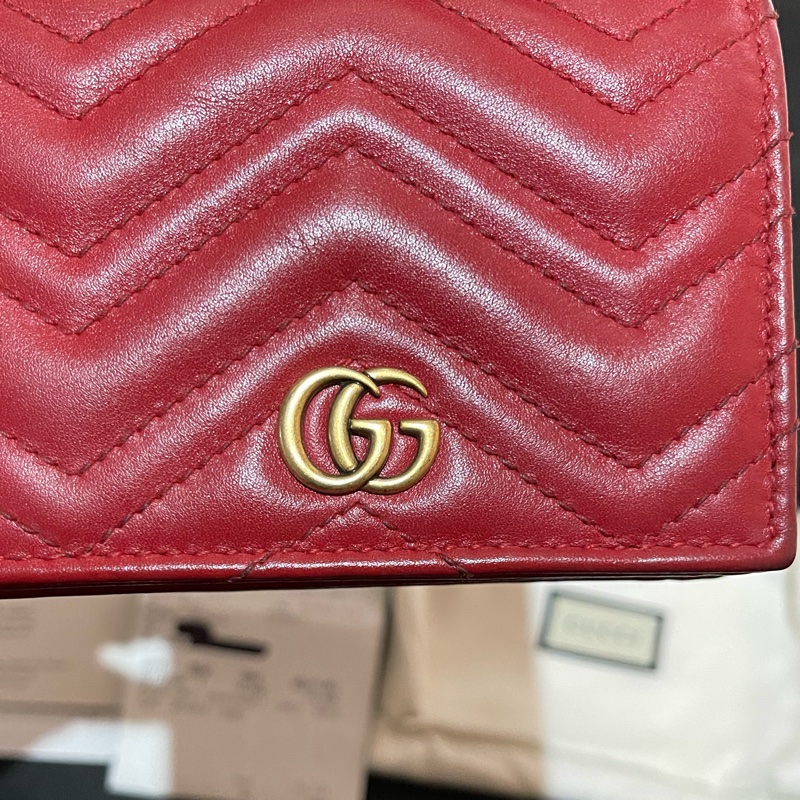 GUCCI MARMONT 紅色短夾(付台灣購證)-8