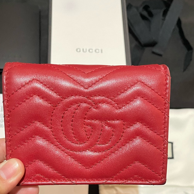 GUCCI MARMONT 紅色短夾(付台灣購證)-9