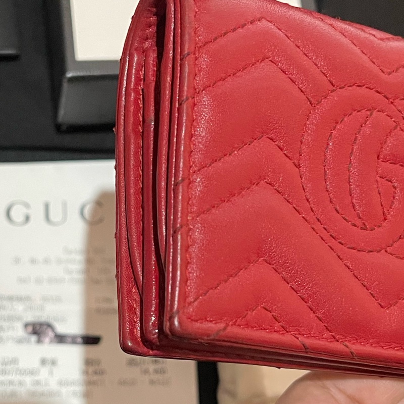 GUCCI MARMONT 紅色短夾(付台灣購證)-13