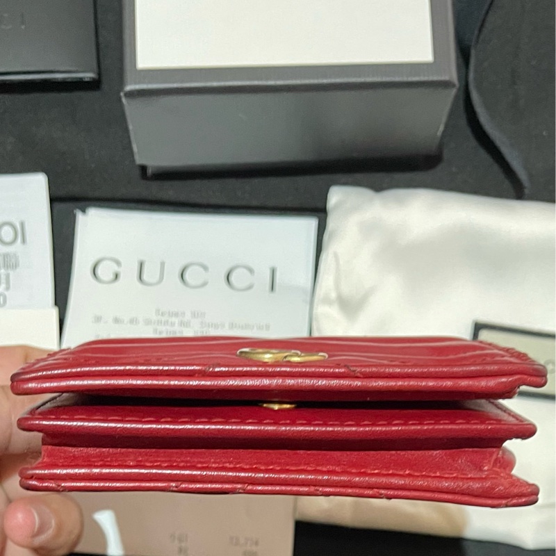 GUCCI MARMONT 紅色短夾(付台灣購證)-17
