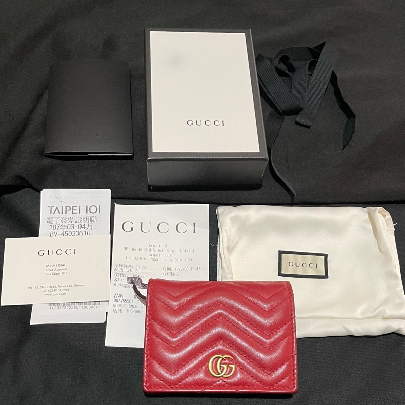 GUCCI MARMONT 紅色短夾(付台灣購證)-27