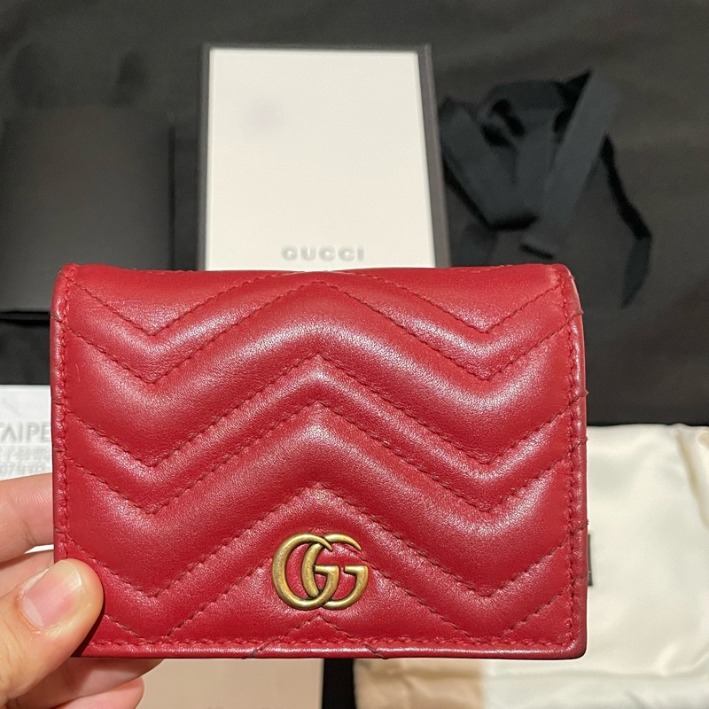 GUCCI MARMONT 紅色短夾(付台灣購證)-29