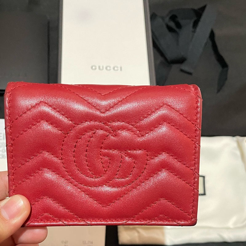 GUCCI MARMONT 紅色短夾(付台灣購證)-30
