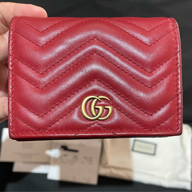 GUCCI MARMONT 紅色短夾(付台灣購證)-31