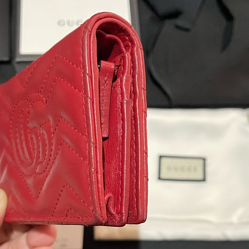 GUCCI MARMONT 紅色短夾(付台灣購證)-33
