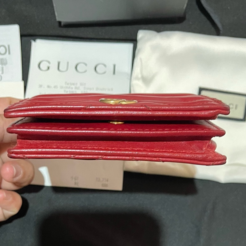 GUCCI MARMONT 紅色短夾(付台灣購證)-37