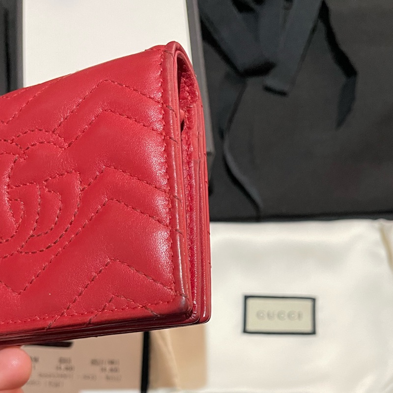 GUCCI MARMONT 紅色短夾(付台灣購證)-38