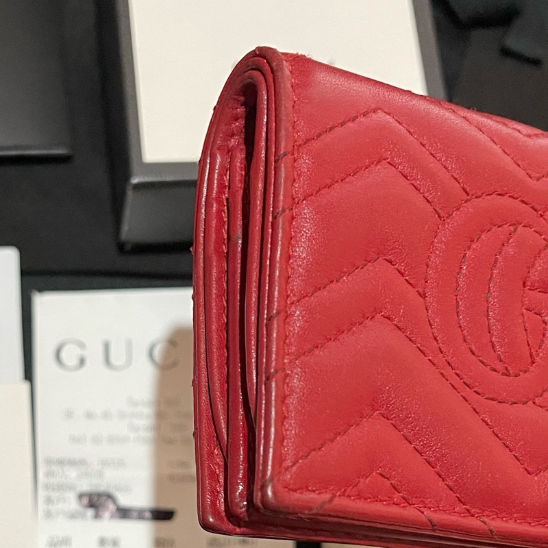 GUCCI MARMONT 紅色短夾(付台灣購證)-40