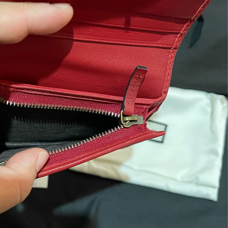 GUCCI MARMONT 紅色短夾(付台灣購證)-48