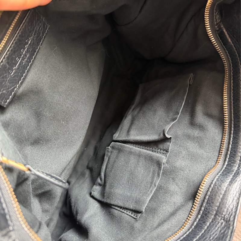 巴黎世家 機車包 黑金 black lambskin balenciaga classic city-25