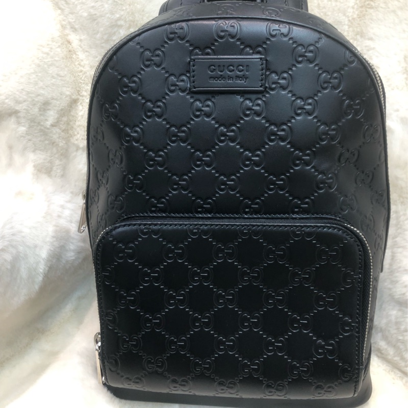 Gucci黑色全皮小型背囊 XC336-2